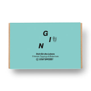 • Geschenkbox "Gin & Botanicals" mit 6 ausgewählten Gewürzen 300g •
